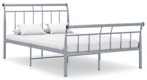 Lova pusantros vietos VLX Metal 325038, 120 x 200 cm, pilka sp., be čiužinio, su grotelėmis
