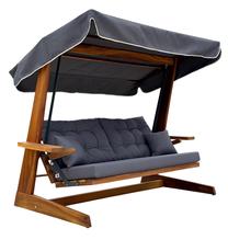 Lauko sūpynės Kalune Design Sia 2400, juoda sp./pilka sp., 175 cm x 236 cm x 190 cm