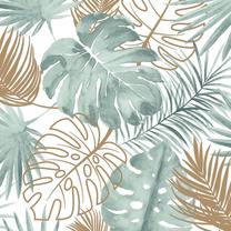 Tapetes Dutch Wallcoverings Monstera Leaves Green 426235, papīra, zaļa krās.