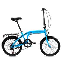 Velosipēds salokāms Bisan Twin S, 20 ", 13" rāmis, gaiši zila krās.