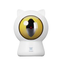 Žaislas katėms su lazeriu Tesla Dot Cats, išmanusis, balta sp., 9 cm