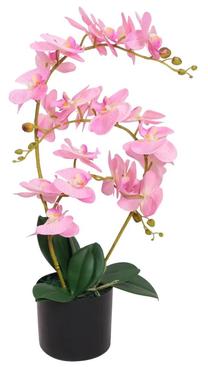 Dirbtinė gėlė vazone, orchidėja VLX With Pot Orchid, rožinė sp., 65 cm