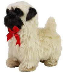 Интерактивная игрушка Lean Toys Dog Pug 7270, 21 см, белый цв./черный цв.