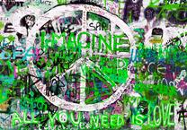 Fototapete Artgeist Green Graffiti, 140 cm x 200 cm