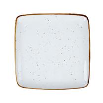 Lėkštė pietų Home4you Sensa, 26 cm x 26 cm, aukso sp./balta sp.