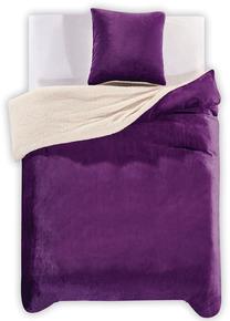 Patalynės užvalkalų komplektas DecoKing Teddy, violetinis, 155 x 220 cm