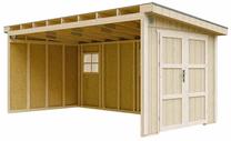 Sodo sandėliukas Timbela SmartSide M940B, 236 cm x 486 cm x 231 cm, ruda sp.