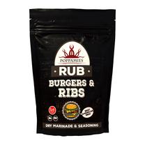Prieskonių mišinys Poppamies Burgers & Ribs Rub, 200 g