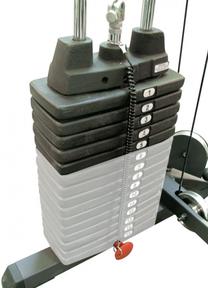 Piederumi trenažieriem Body-Solid Extra Weight Stack SP50, melna krās.