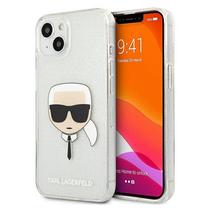 Telefona vāciņš Karl Lagerfeld Glitter Karl`s Head, caurspīdīga krās., Apple