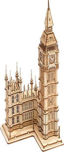 Деревянный 3D пазл Robotime Big Ben, 10.1 см x 10.7 см, 220 шт.
