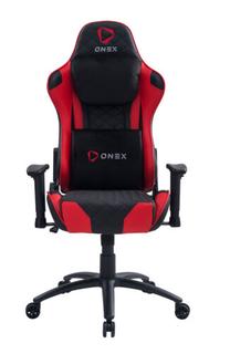 Игровой стул Onex GX330, 49 x 54 x 125 - 135 см, черный цв./красный цв.