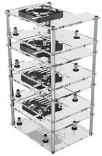 Riiul RaidSonic IB-RP406, 6.1 cm