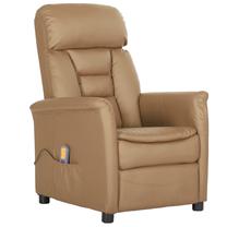Allalastava seljatoega tugitoolid VLX Massage Recliner 329684, beež v., 88 cm x 66 cm x 106 cm