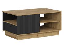 Kavos staliukas Zenda, ąžuolo sp./juoda sp., 100 cm x 60 cm x 48 cm
