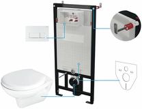 Pakabinamojo unitazo komplektas potinkinis Deante Boro, 12.5 cm x 51 cm