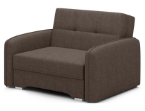 Sofa-lova Laine 1, tamsiai ruda sp., 109 x 102 cm x 84 cm