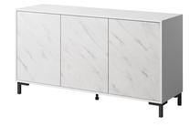Komoda Cama Meble Marmo 3D, balta sp., 80.5 cm x 45 cm x 150 cm