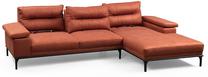 Kampinė sofa Hanah Home Hollywood 859FTN2029, oranžinė sp., dešininė, 309 x 188 cm x 89 cm