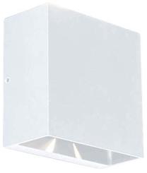 Āra sienas lampa Lutec Gemini Beams, 10W, LED, IP54, balta krās., 11 cm x 11 cm