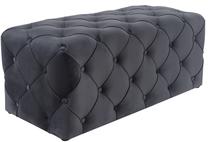 Pufas Aviva Velvet 19, juoda sp., 102 cm x 50 cm x 45 cm