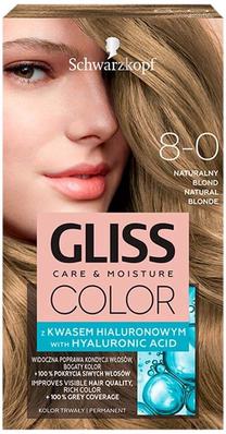 Matu krāsa Schwarzkopf Gliss Color Care & Moisture, natural blonde krās., 8-0, 60 ml