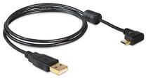 Vads Delock USB 2.0 A male, Micro USB 2.0 B male, 1 m, melna krās.