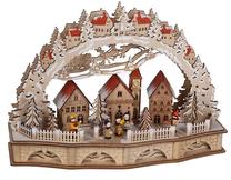 Dekoracija Christmas Town, 32 cm, 45 cm, ruda sp./balta sp./raudona sp.