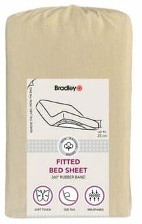 Paklodė Bradley, kreminė, 90 x 200 cm, su guma