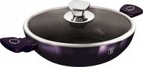 Keptuvė su dangčiu, su dangčiu Berlinger Haus Purple Eclipse Shallow Wok BH-7114, Ø 30 cm, aliuminis/stiklas