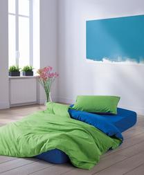 Patalynės užvalkalų komplektas Mijolnir Green, Blue, mėlyna sp./žalia sp., 50 x 70 cm, 160 x 220 cm, 3 d.