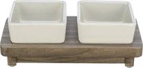 Stovas su dubenėliais šuniui Trixie CityStyle, 0.4 l, 15 cm x 30 cm x 4 cm, ruda sp./pilka sp.