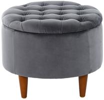 Pufas Miloo Vanity ML6601, pilka sp., 50 cm x 50 cm x 40 cm