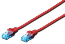 Провод Digitus RJ-45 8P8C, RJ-45 8P8C, 0.25 м, красный цв.