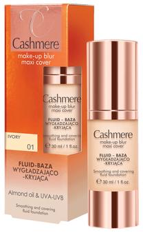 Skystas makiažo pagrindas Dax Cosmetics Cashmere Make-Up Blur Maxi Cover Fluid, 01 ivory, 30 ml