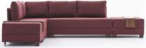 Kampinė sofa Hanah Home Fly 825BLC1008, bordo sp., kairinė, 280 x 210 cm x 70 cm