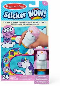 Наклейка, набор, единорог Melissa & Doug Sticker WOW!, многоцветный