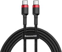 Кабель Baseus USB-C - USB-C CATKLF-G91 USB-C, USB-C, 1 м, черный цв./красный цв.