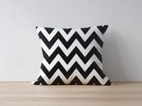 Dekoratyvinės pagalvėlės užvalkalas Mioli Decor 1063, balta sp./juoda sp., 43 cm x 43 cm