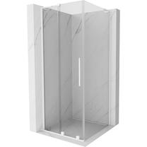 Dušo kabina Mexen Velar L 871-110-110-03-20, kvadratinė, be padėklo, 110 cm x 110 cm x 200 cm, balta sp./skaidrus
