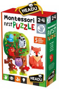 Развивающая головоломка Headu Montessori First Puzzle The Forest, многоцветный, 11 шт.