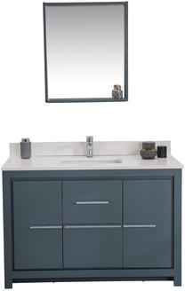 Vonios kambario baldų komplektas Kalune Design Superior 48, mėlyna sp., 54 cm x 120 cm x 86 cm