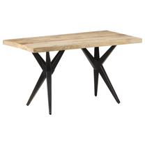 Stalas VLX, juoda sp./medžio sp., 140 cm x 70 cm x 76 cm
