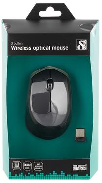 Bezvadu datora pele Deltaco MS-460, 2.4 ghz wireless, melna krās.