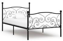 Lova viengulė VLX Metal, 90 x 200 cm, juoda, be čiužinio, su grotelėmis