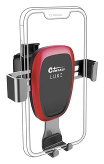 Auto telefona turētājs Compass Luke-A, 6.5 ", melna krās./sarkana krās.