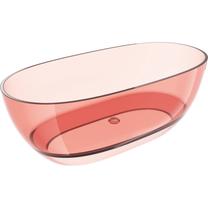 Vonia, laisvai pastatoma Mexen Pure, 170 cm x 80 cm x 58 cm, ovalas, coral transparent sp.
