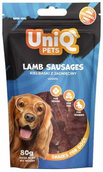 Skanėstas šunims Uniq Lamb Sausages, ėriena, 0.080 kg