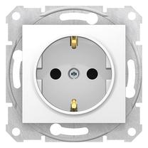 Kištukinis lizdas Schneider Electric Sedna SDN3090121, su įžeminimu, IP20, balta sp.