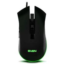 Vadu spēļu pele Sven RX-G950, ar vadu pie usb / ps/2, melna krās.